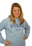 Click here for more information about Woman's Hooded Sweatshirt: FOCUS Est 1998 (Light Blue)
